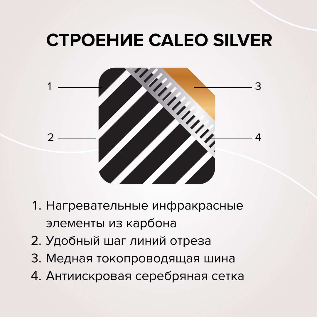 Комплект теплого пола CALEO SILVER 220 Вт